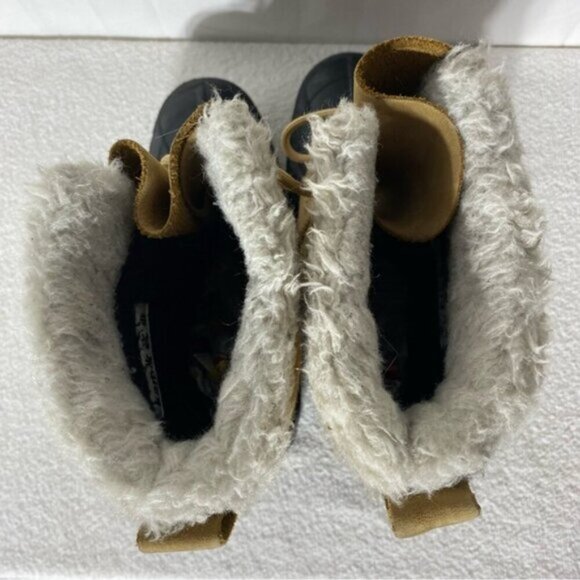 Vintage Kamik Alborg Tan Leather W Rubber Lace Up Winter Boots 11 - Picture 10 of 16